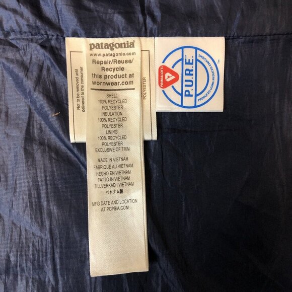 Patagonia Mens Nano Puff Zip Promo Vest Big Sur Blue Size Small Outdoor Travel - Picture 8 of 11